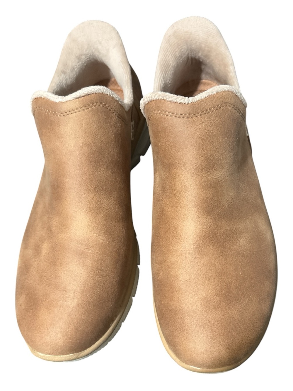SKECHERS SLIP-INS EASY GOING MODERN HOUR ANKLE BOOTIES NEW IN BOX SZ 8.5 VEGAN